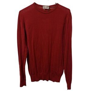 NWT John Smedley Sweater Red Sea Island Cotton Knit Preppy Academia Men’s Medium